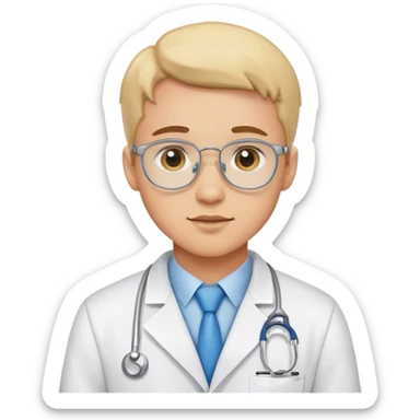 lab apprentice man y sticker