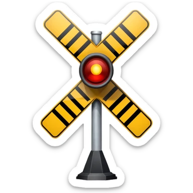Railroad crossing light sticker