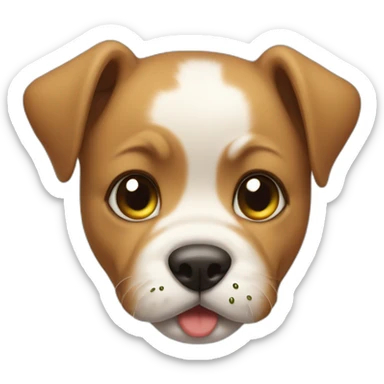 A puppy with snot dripping sticker