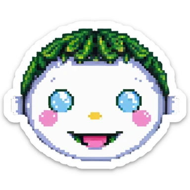 simple cheerful face sticker