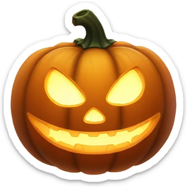glowing Jack-o-lantern sticker