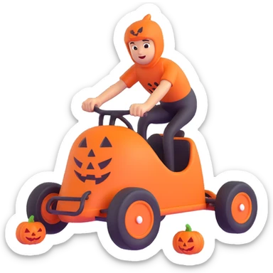 halloween race sticker