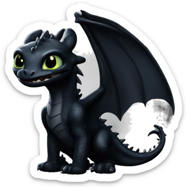 Toothless dragon night fury  sticker