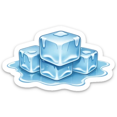 Melted Ice Cubes sticker