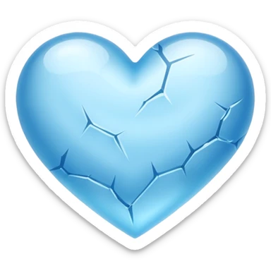 Un corazón congelado sticker