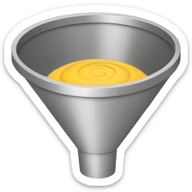 a very simple marketing funnel sticker