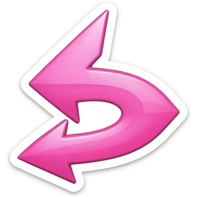 Pink reverse arrow  sticker