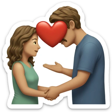 Big heart representing the love of a son to his mother  sticker