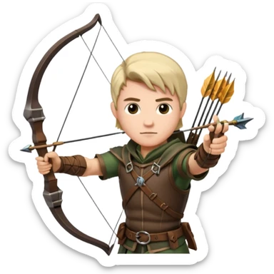 male dnd ranger sticker