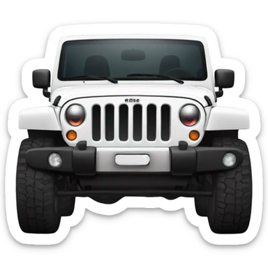 White jeep wrangler  sticker