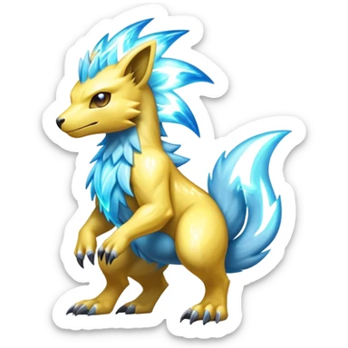  Shiny Sparkly Electric Cool Epic-Manectric-Fakémon-creature sticker