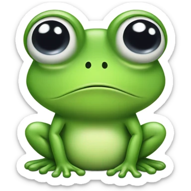 Cute stream of tears sad frog  sticker