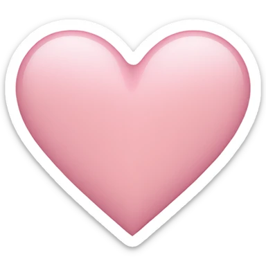 light pink heart sticker