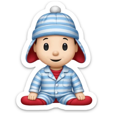 snoopy con gorrito de pijama sticker