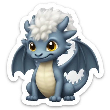 A small fluffy dragon sticker