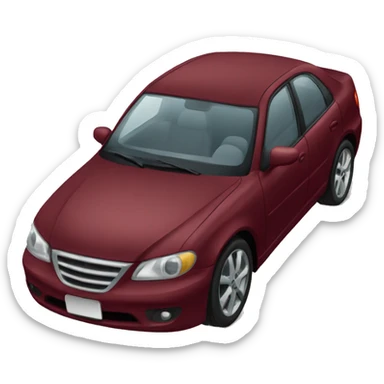 Dark red car sticker