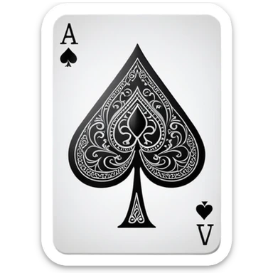 ace of spades playing card sticker