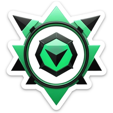  Black And Green Cyber Aesthetic Deco sticker