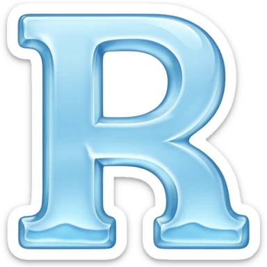 The picture shows a huge ice letter "A" sticker