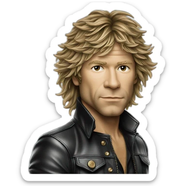 Bon Jovi Slippery when wet album cover sticker