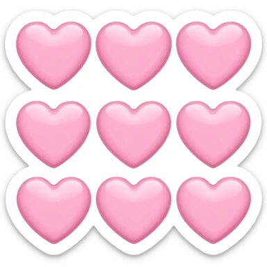 Corazones rosa pastel sticker