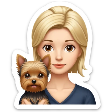 Woman with yorkshire sticker