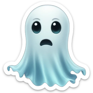 a cute spooky ghost sticker