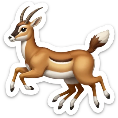 a south african springbok jumping sticker