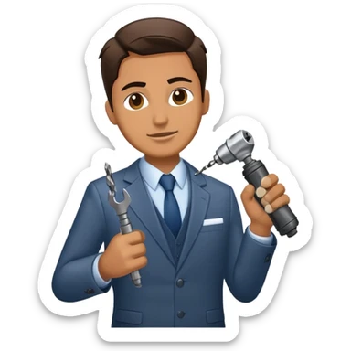 industrial salesperson making tough sale with drill bits to diesel repair shop sticker