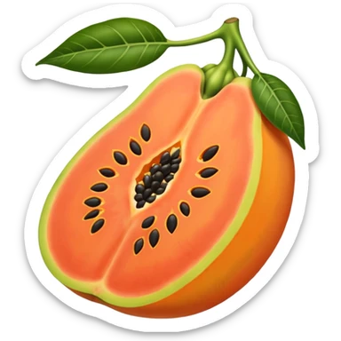 Papaya emoji sticker