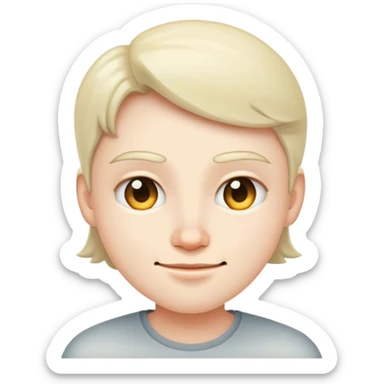 Squinty smirk face sticker