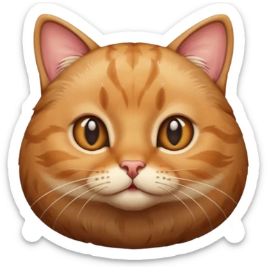 Katze mit einer großen Frikadelle sticker