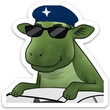 Cow on a car sticker