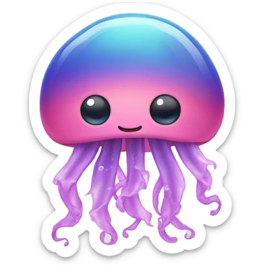 jellyfish with bow sticker
