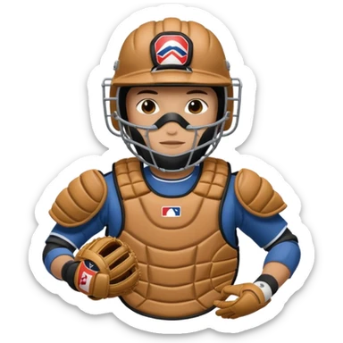 Baseball catcher sticker