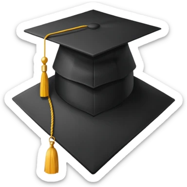 graduate cap digital sticker