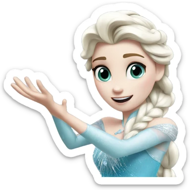 Elsa throwing ice  sticker