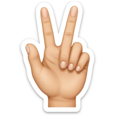 emodji de mains réaliste faisait doigt d’honneur sticker