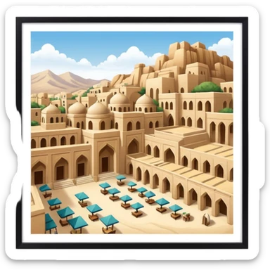 ancient persian city, no frame sticker