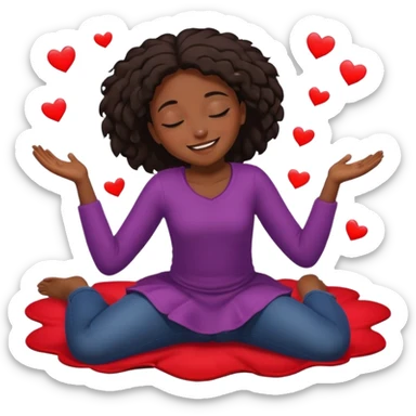 Black girl Falling to the floor in love sticker