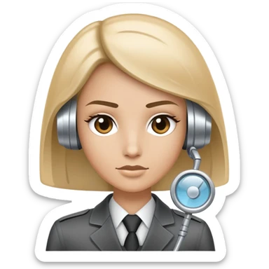 AI agent assisting a case manager sticker