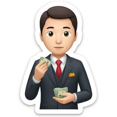 кыргызский бизнесмен считающий деньги sticker
