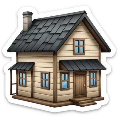 Black-roofed house sticker