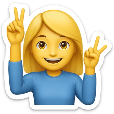 Emoji doing L7 gesture sticker
