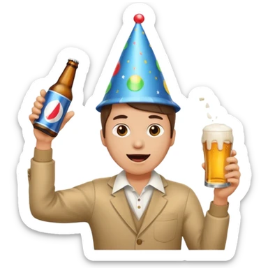 throwing one beer can at party sticker