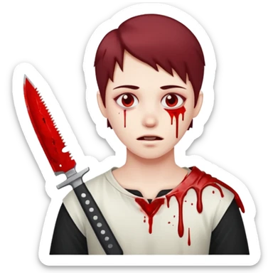 Tu sens sur sang un couteau sticker