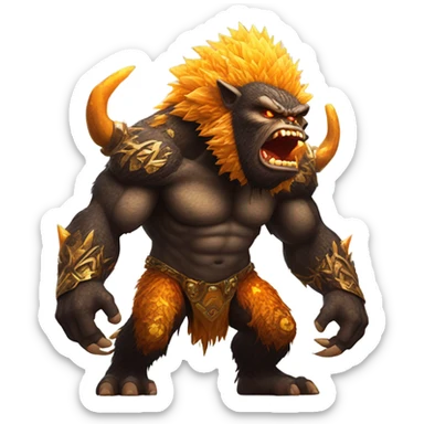 furious rajang from monster hunter sticker