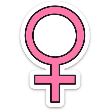 Make the hand drawn pink symbol icon's lines much thicker, keep the pink color, no fill, transparent background. sticker