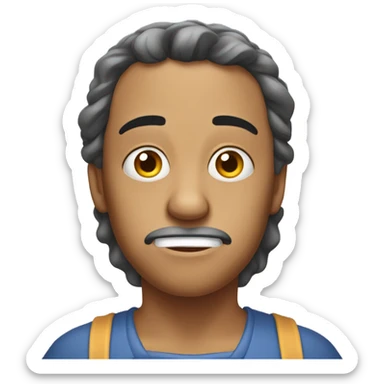 person tearing their apron off in anger sticker