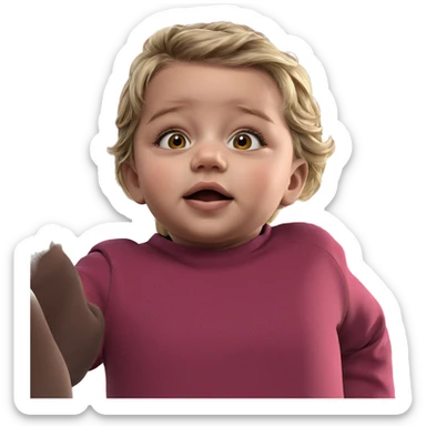 blonde girl looking up sticker